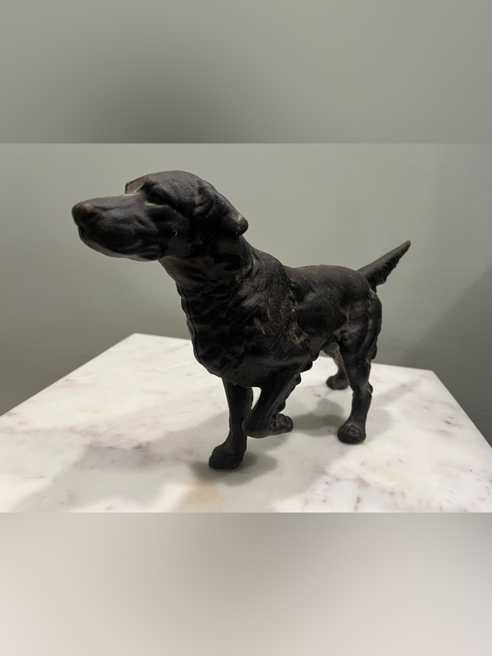 Antique Genuine Cast Iron English Setter Doorstop